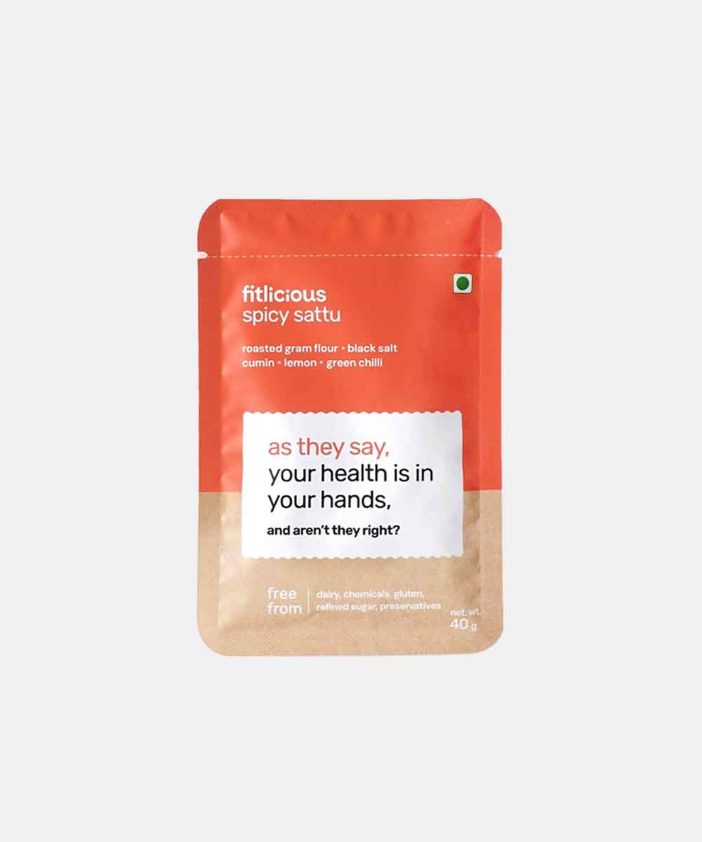 Fitlicious Spicy Sattu | Dairy & Gluten Free | 8G Protein | 40G Sachet