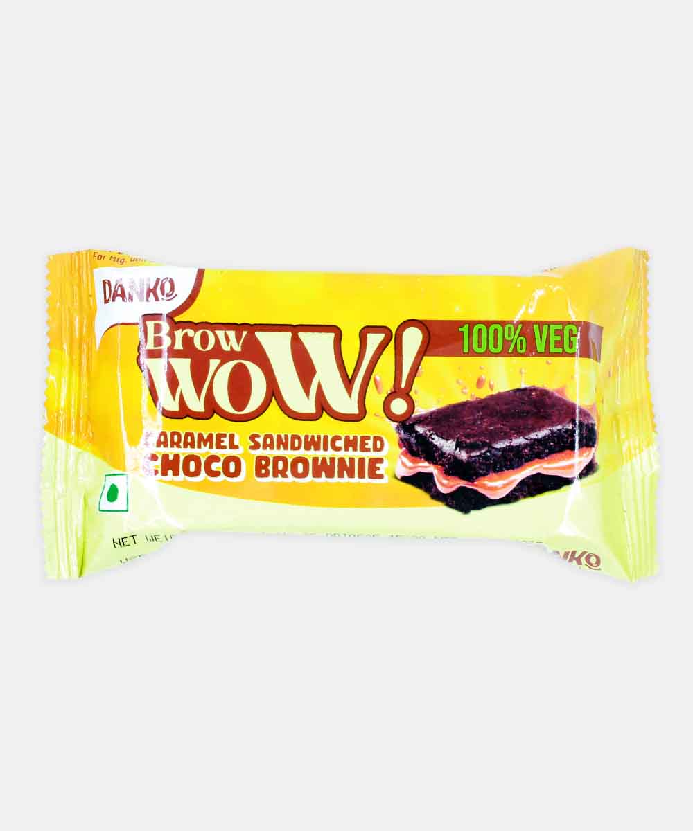 Danko Brow Wow Caramel Sandwiched Choco Brownie 32 Gm