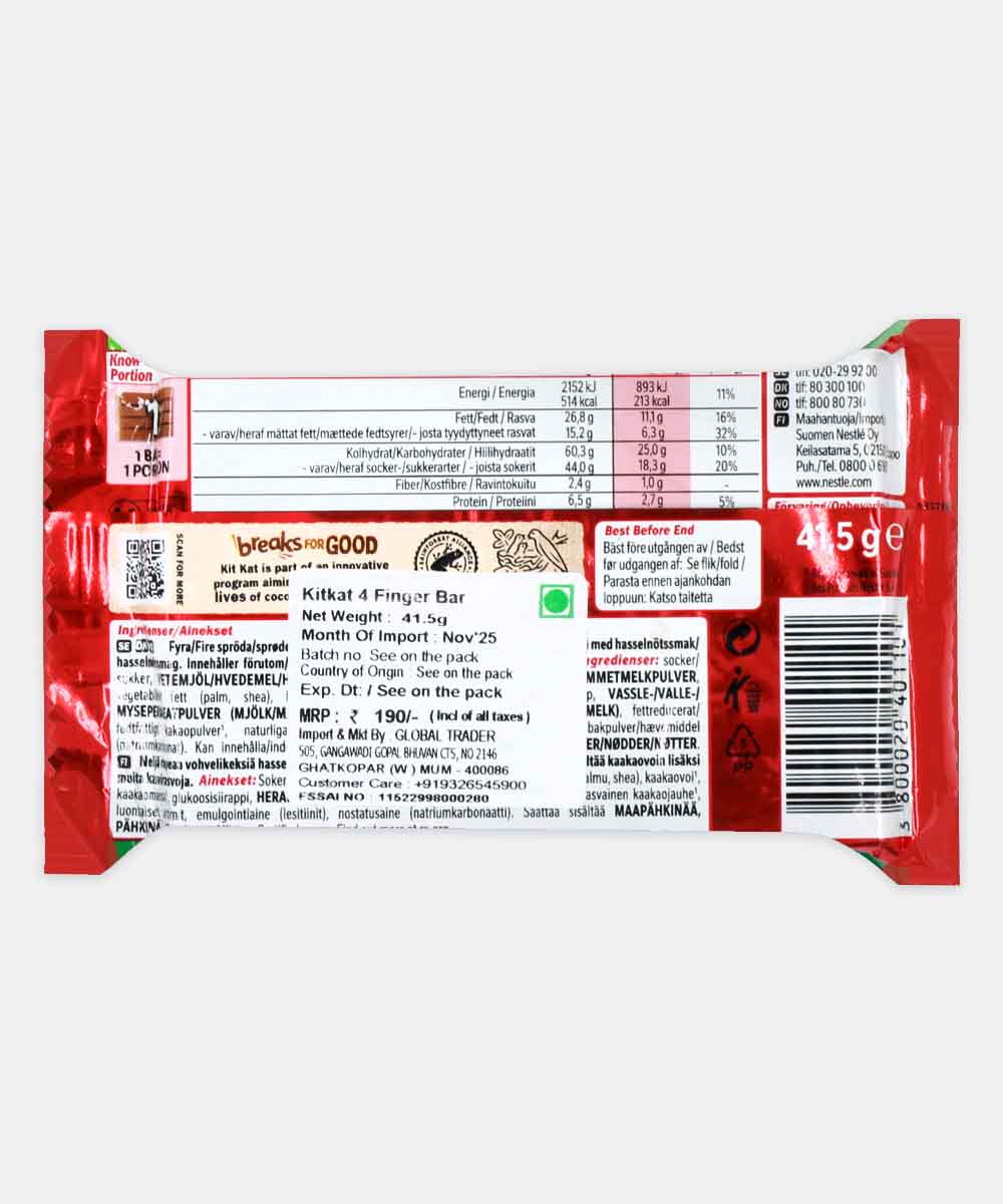 Nestle Kitkat Hazelnut Chocolate 41.5 Gm