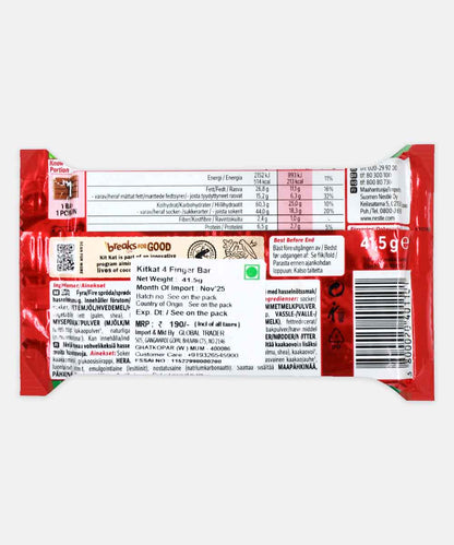 Nestle Kitkat Hazelnut Chocolate 41.5 Gm