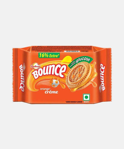 Sunfeast Bounce Orange Creme Biscuits 62 Gm
