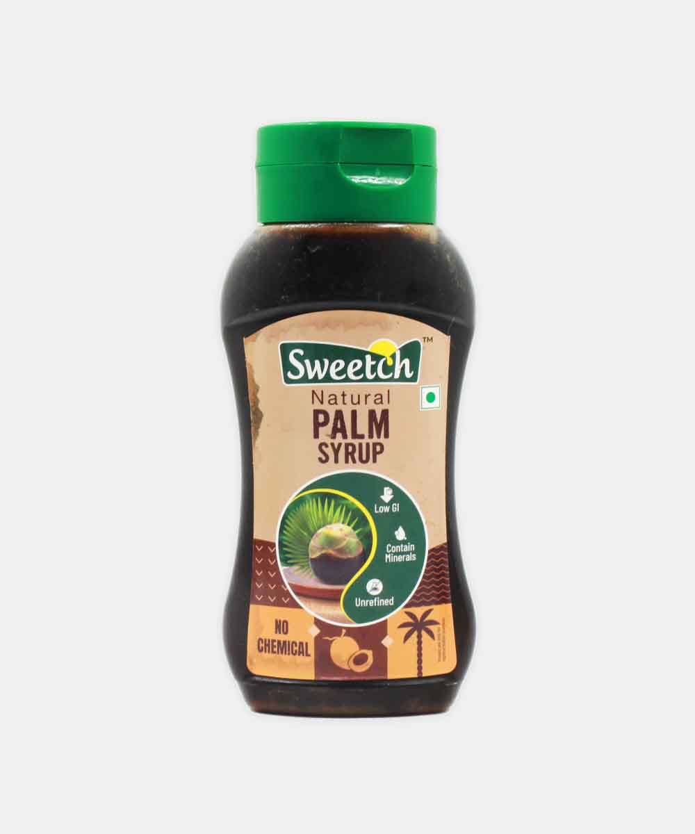 Sweetch Natural Palm Syrup Squeeze Bottle 400 Gm | No Added Sugar | Low Gi | Contains Minerals | Unrefined | No Chemical | Use With Milk, Cookies, Coffee, Pancakes, Baking & Toppings