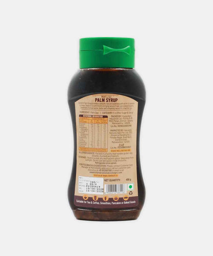 Sweetch Natural Palm Syrup Squeeze Bottle 400 Gm | No Added Sugar | Low Gi | Contains Minerals | Unrefined | No Chemical | Use With Milk, Cookies, Coffee, Pancakes, Baking & Toppings