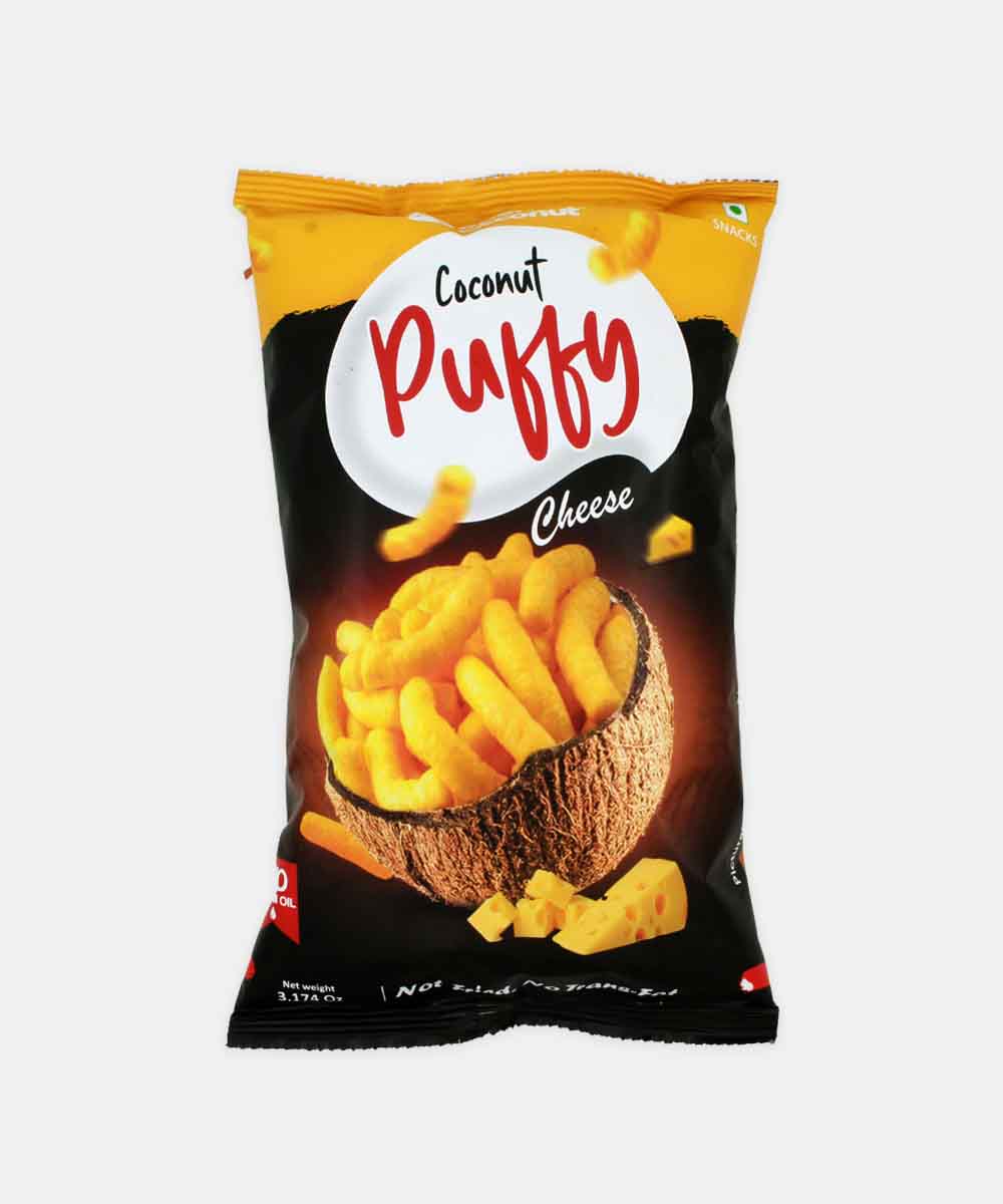 Open Coconut Puffy Cheese Flavor 90 Gm | No Palm Oil | Baked | Gluten Free