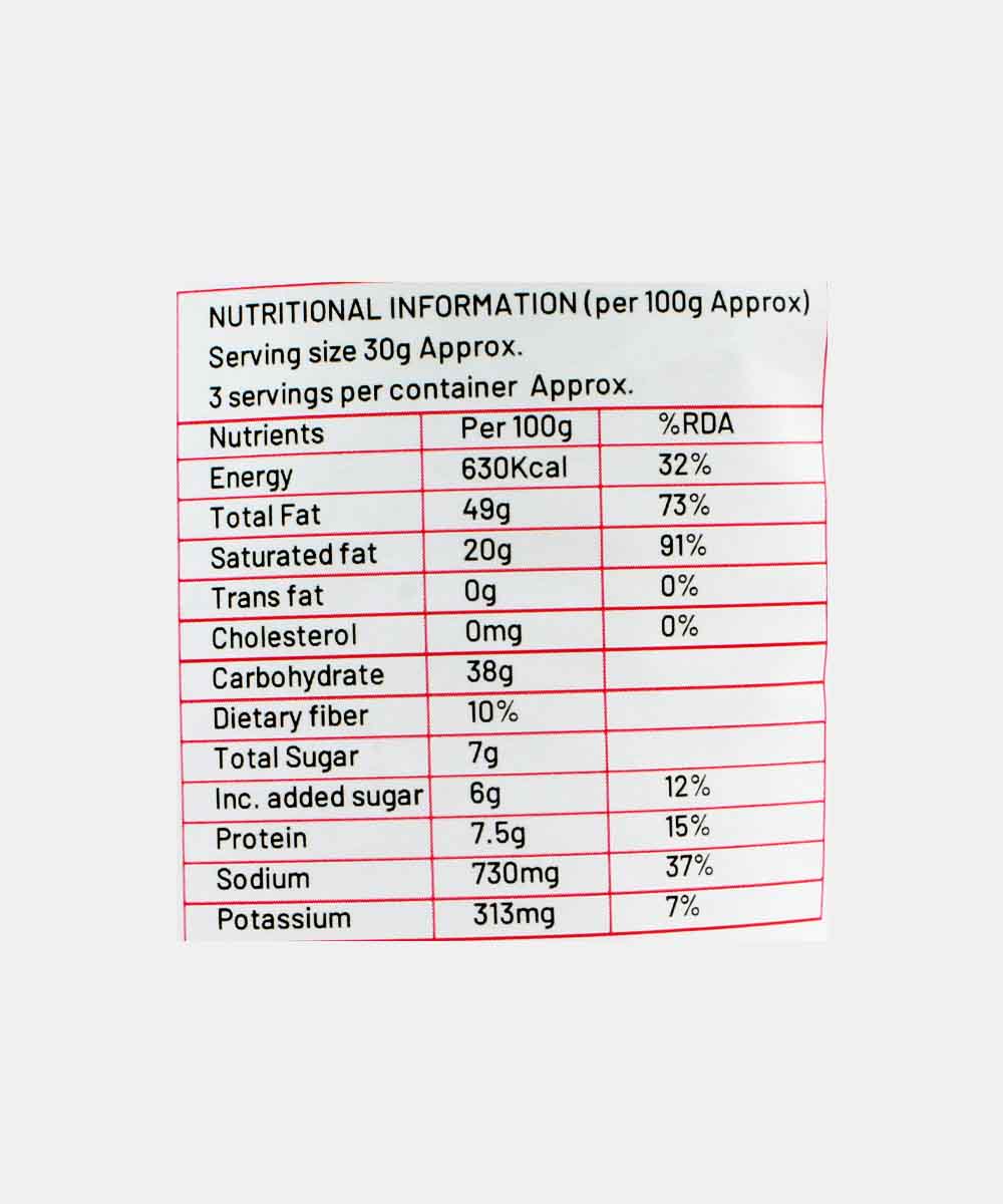 Open Coconut - Baked Masala Flavour Coconut Chips With Mct Oil 90 Gm | Baked | No Preservatives