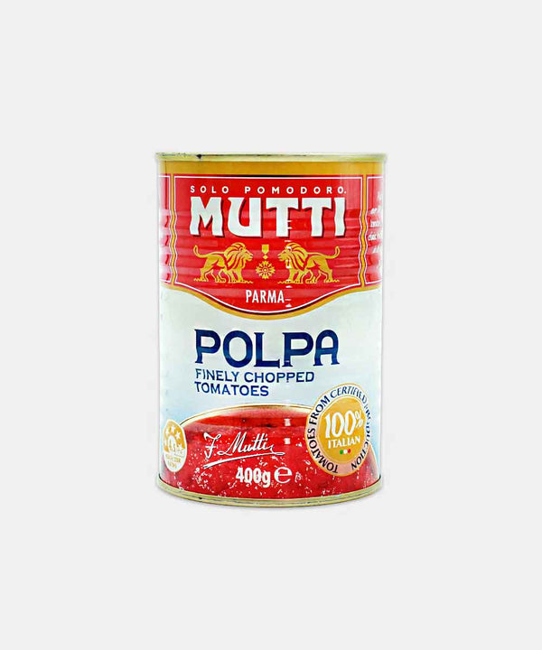 MUTTI FINELY CHOPPED TOMATOES ( POLPA ) | TOMATOES FROM ITALY 400 GM