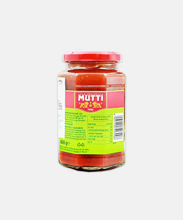 MUTTI ROSSORO TOMATOES WITH GENOVESE BASIL PDO 400 GM