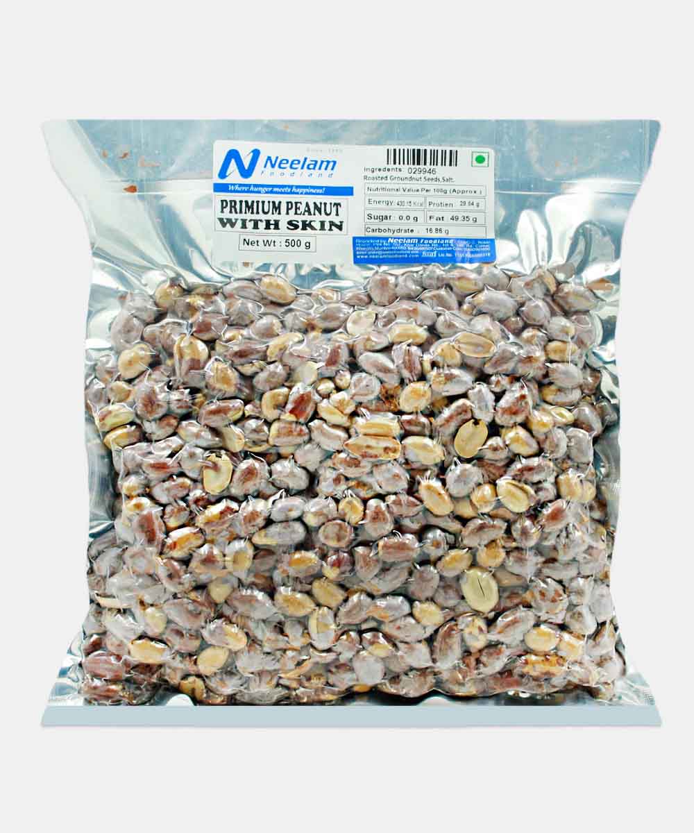 Premium Salted Skin Peanut Chilka 500 Gm
