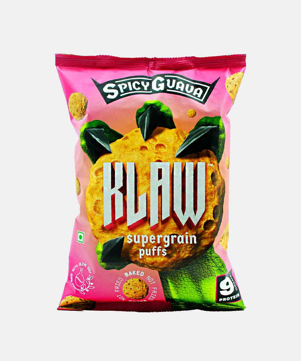KLAW SUPERGRAIN PUFFS SPICY GUAVA FLAVOUR 50 GM