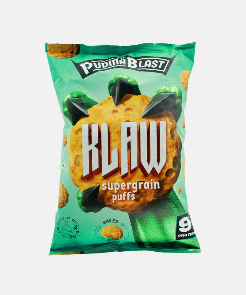 KLAW SUPERGRAIN PUFFS PUDINA BLAST FLAVOUR 50 GM