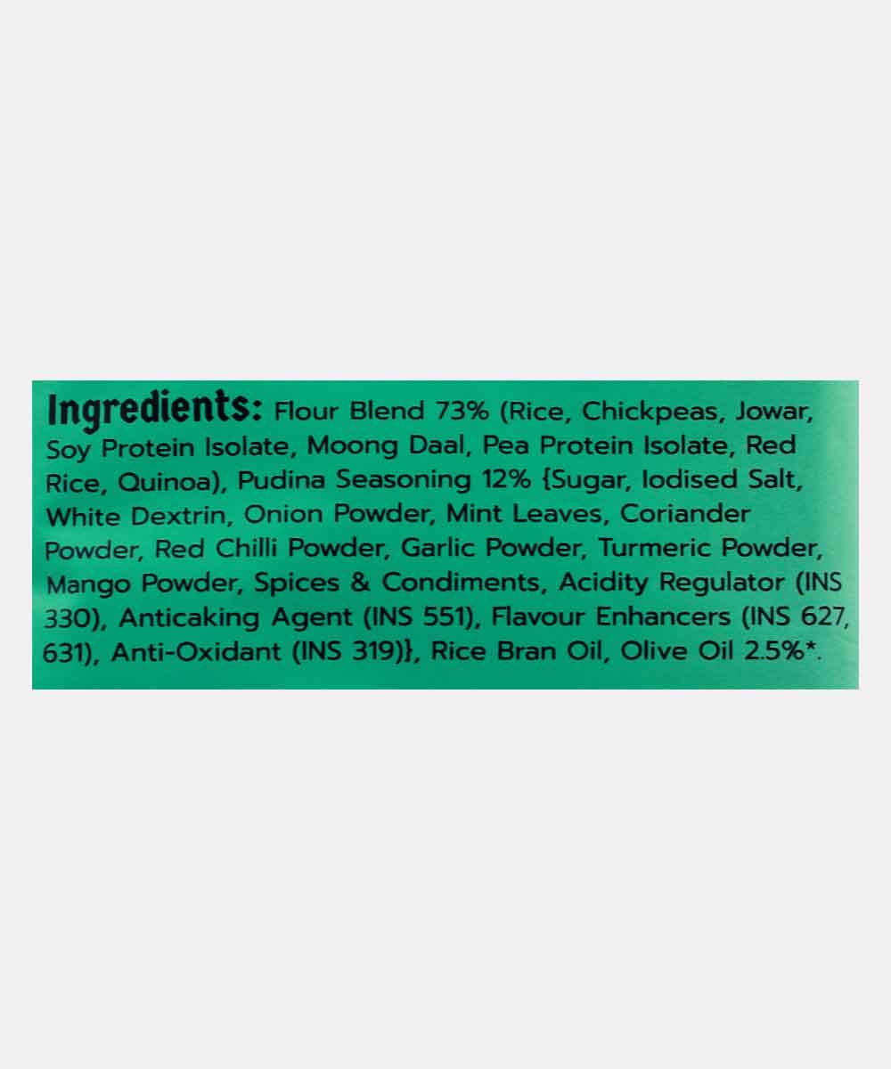 Klaw Supergrain Puffs Pudina Blast Flavour | Made With Olive Oil | Baked | 9G Protein In 50G Packet