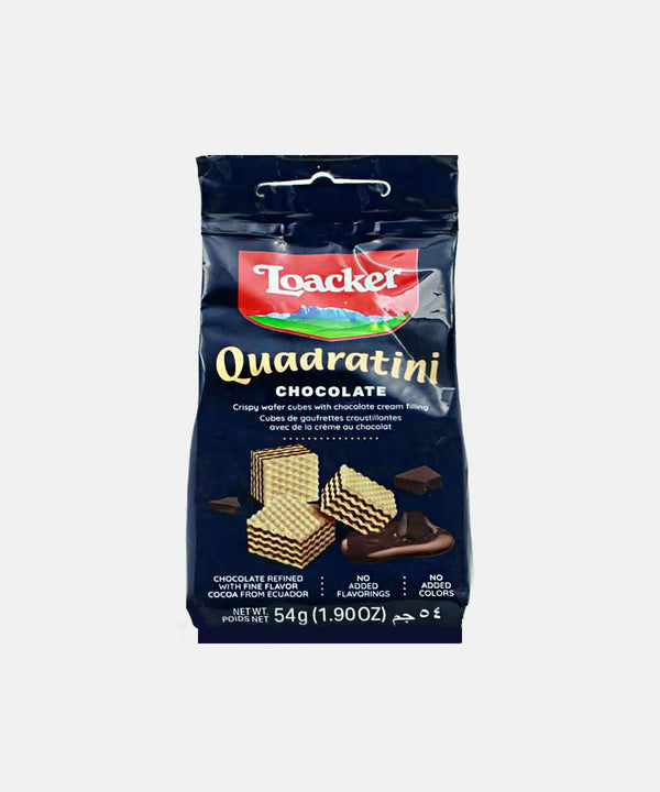 LOACKER QUADRATINI CHOCOLATE BITE SIZE WAFER BISCUITS 54 GM