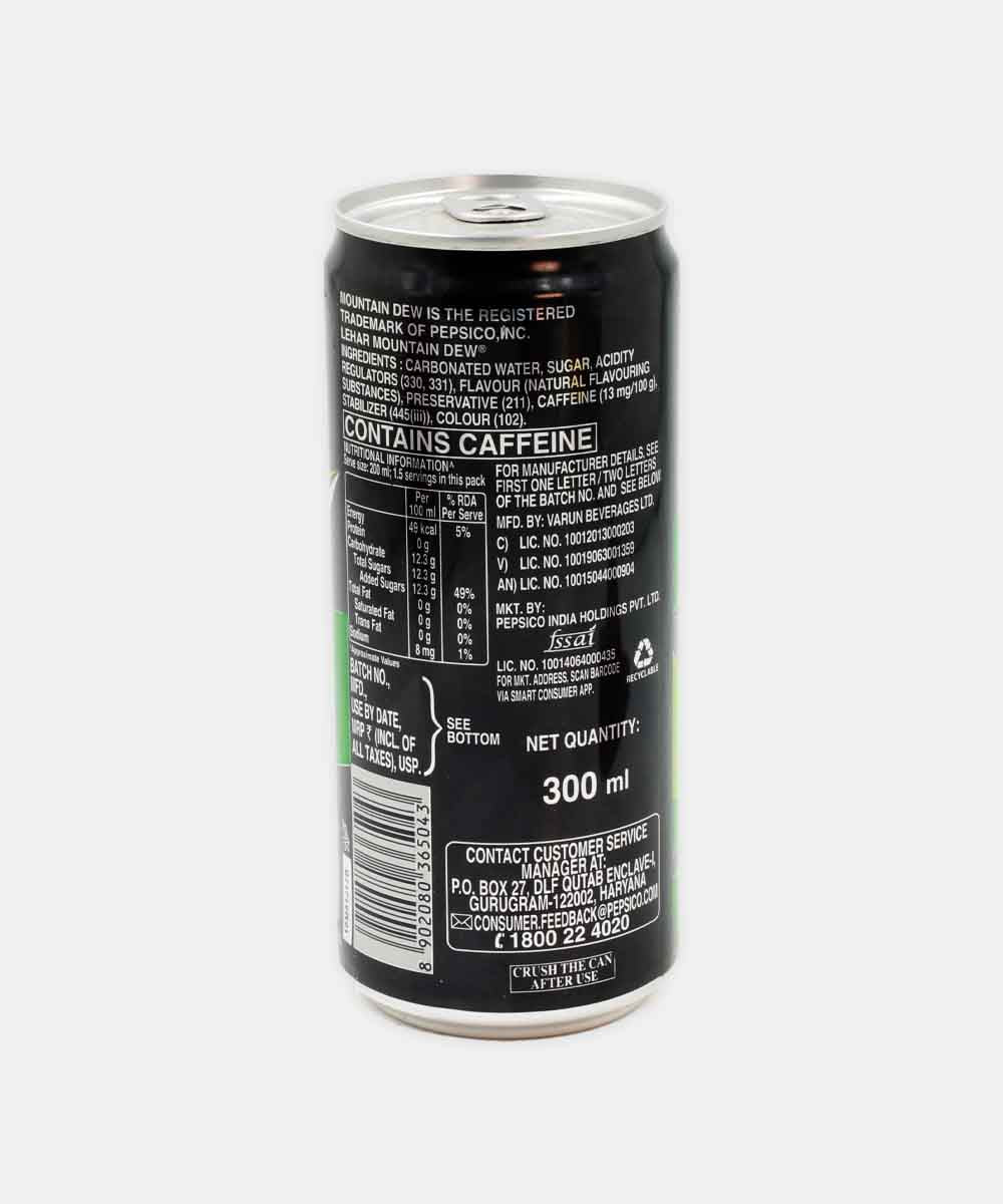 Mountain Dew Drink Can 300 Ml