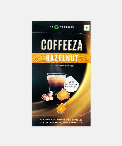 Coffeeza Hazelnut Capsules Coffee 10 Capsules 55 Gm