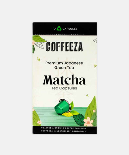 Coffeeza Matcha Premium Japanese Green Tea Capsules 10 Capsules 18 Gm