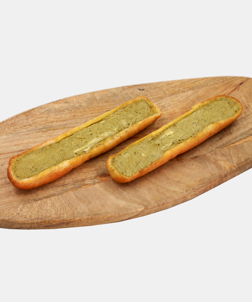 Stuffed Basil Pesto Garlic Loaf 2 Pieces