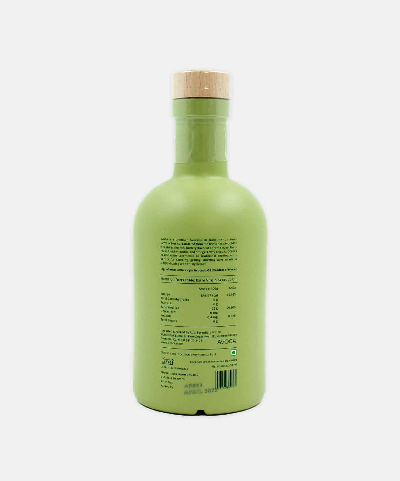 Avoca Extra Virgin Avocado Oil 200 Ml