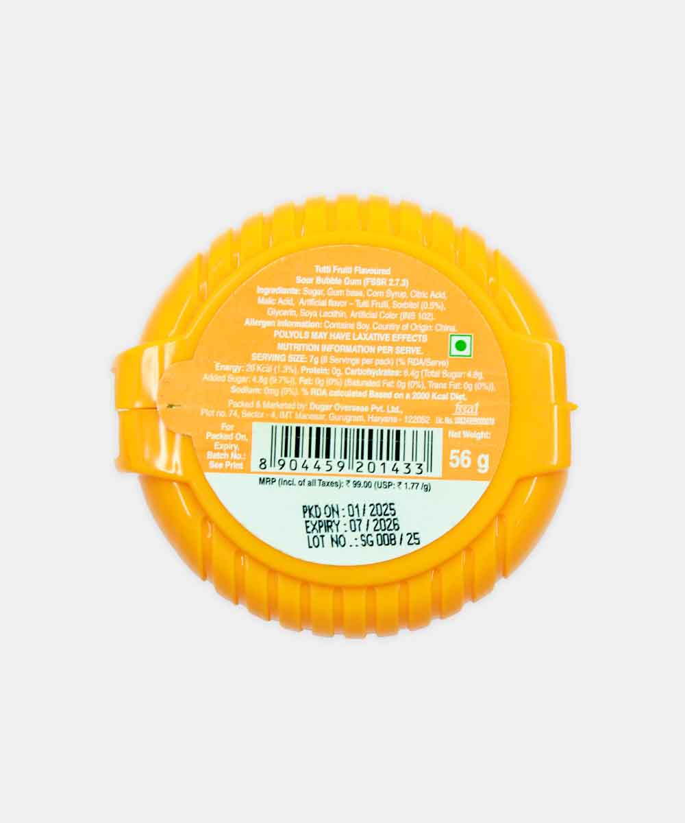 Poko Loko Bubble Tape Sour Flavour Gum 56 Gm