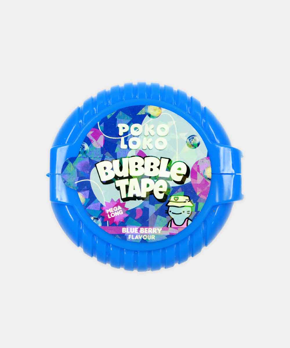 Poko Loko Bubble Tape Blue Berry Flavour Gum 56 Gm
