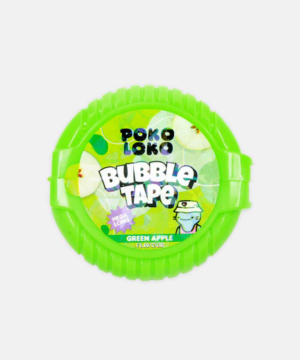Poko Loko Bubble Tape Green Apple Flavour Gum 56 Gm