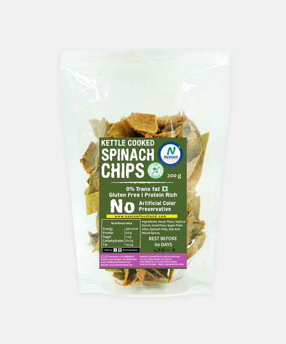 Gluten Free Kettle Cooked Spinach Chips 200 Gm