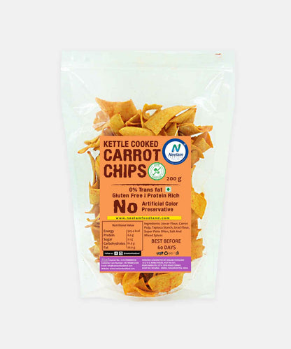 Gluten Free Kettle Cooked Carrot Chips 200 Gm