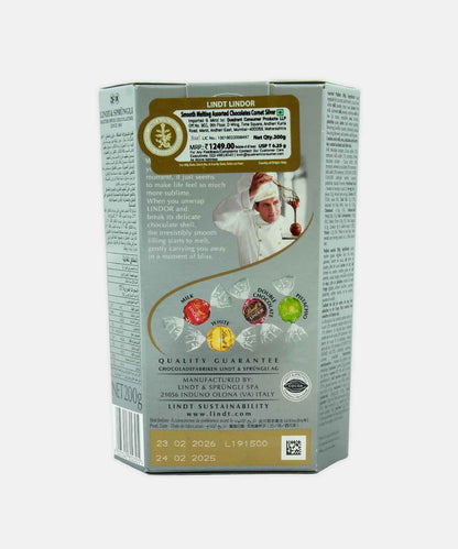 Lindt Lindor Silver Cornet Assorted Chocolate 200 Gm