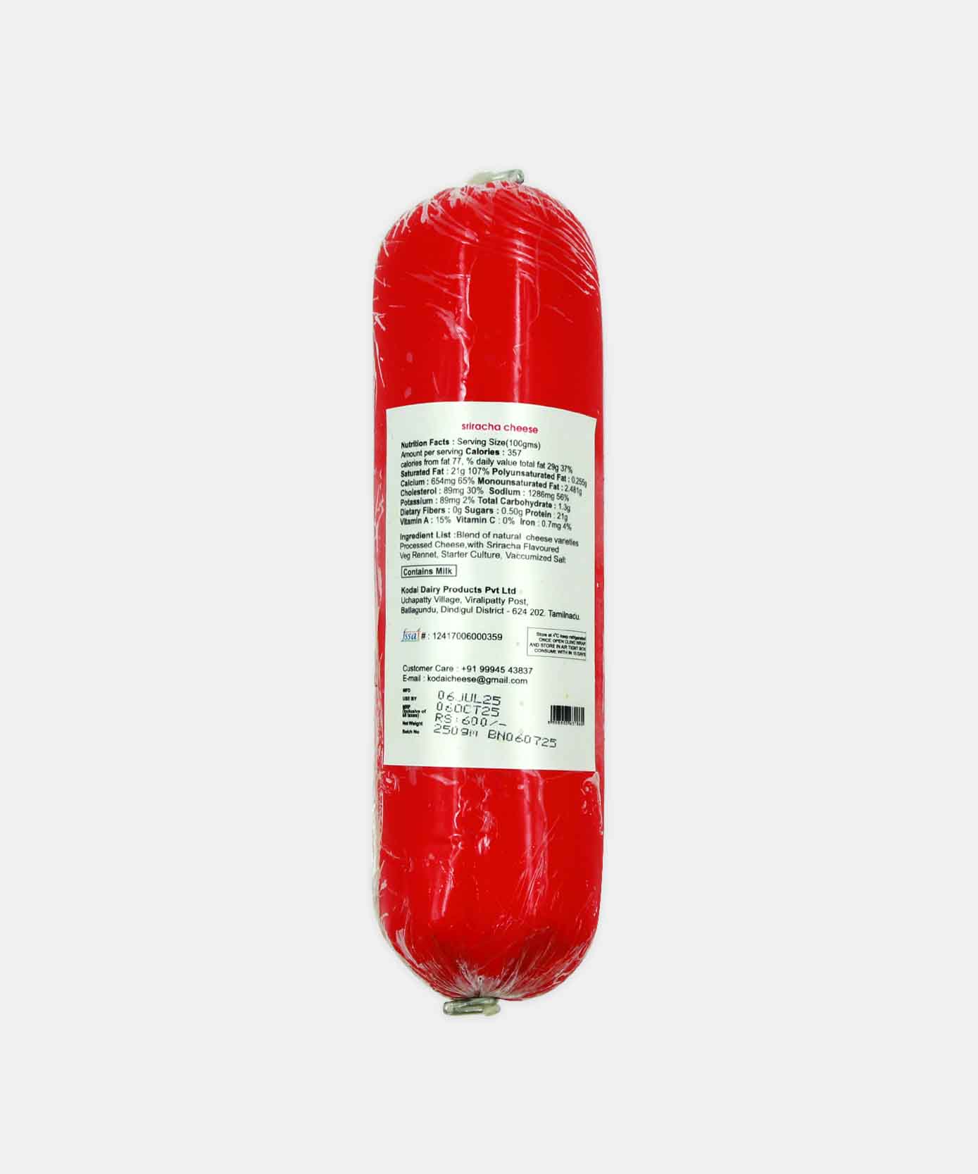 Kodai Sriracha Cheese Long 250 Gm