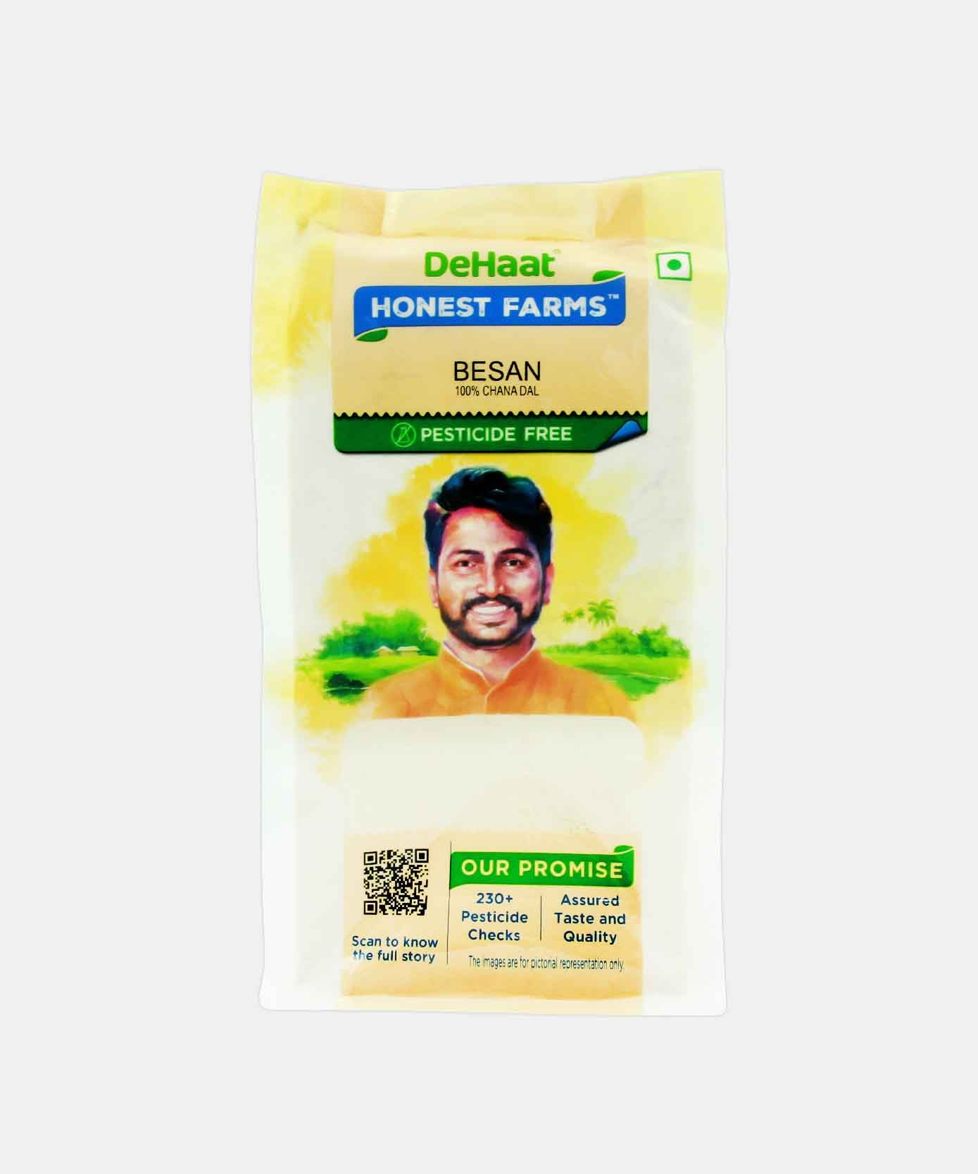 Dehaat Honest Farms 100% Chana Dal Besan I Pesticide Free I 500 Gm