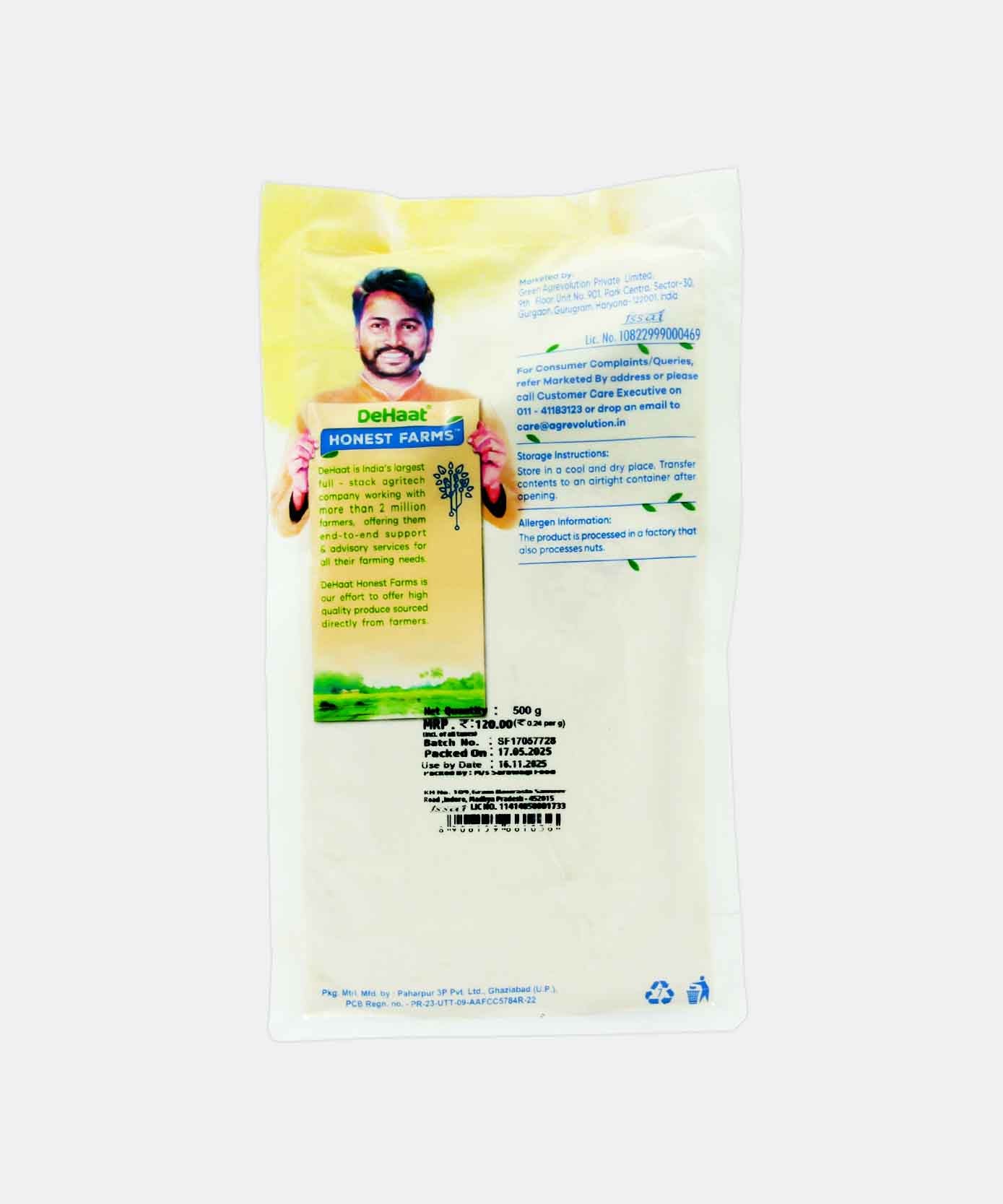 Dehaat Honest Farms 100% Chana Dal Besan I Pesticide Free I 500 Gm