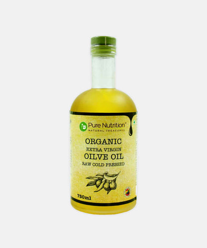 Pure Nutrition Natural Organic Extra Virgin Raw Cold Pressed Olive Oil 750 Ml