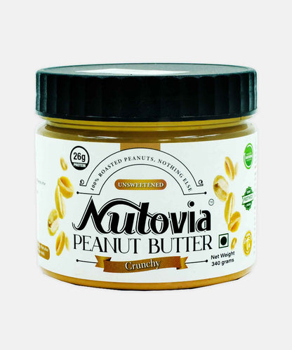 Nutovia Peanut Butter Crunchy Unsweetened 340 Gm