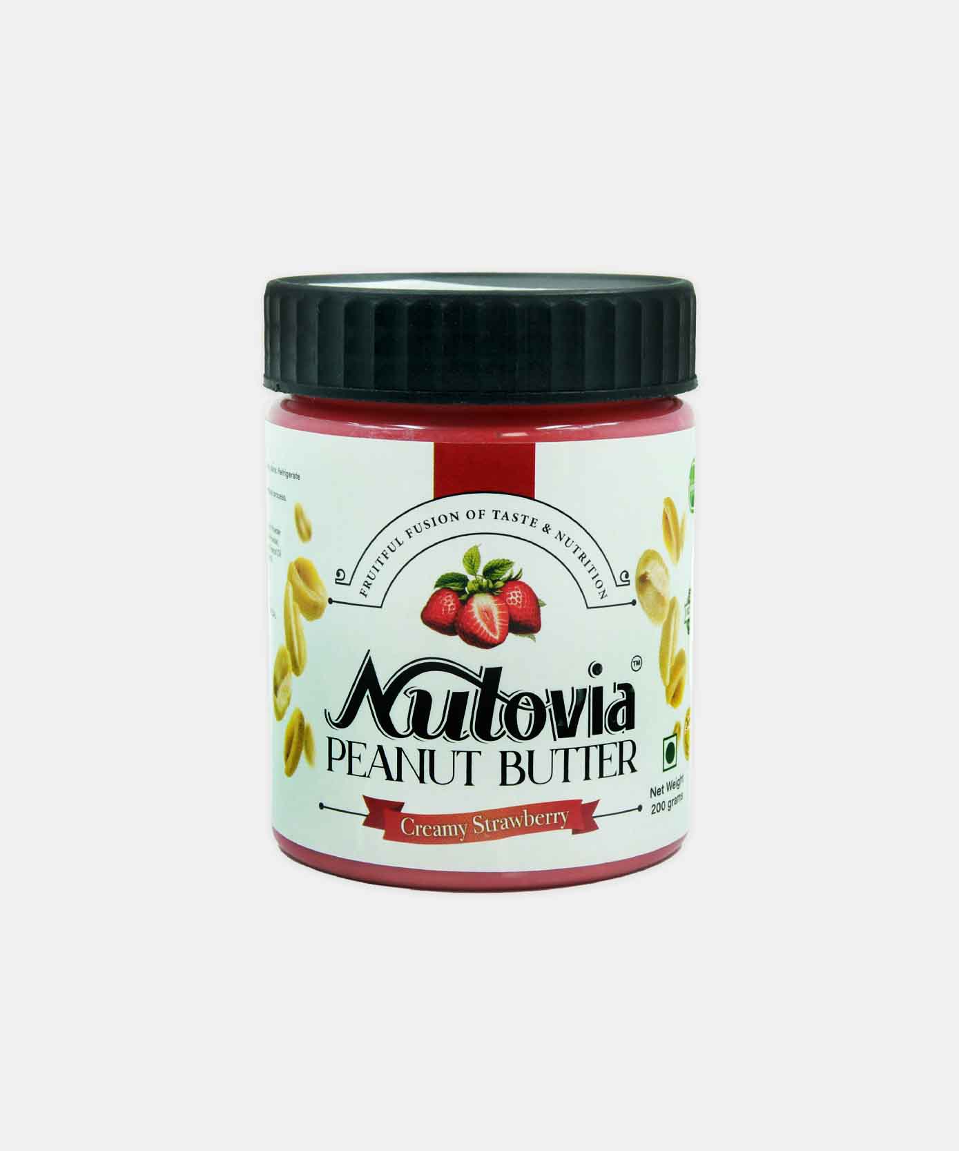 Nutovia Peanut Butter Creamy Strawberry 200 Gm