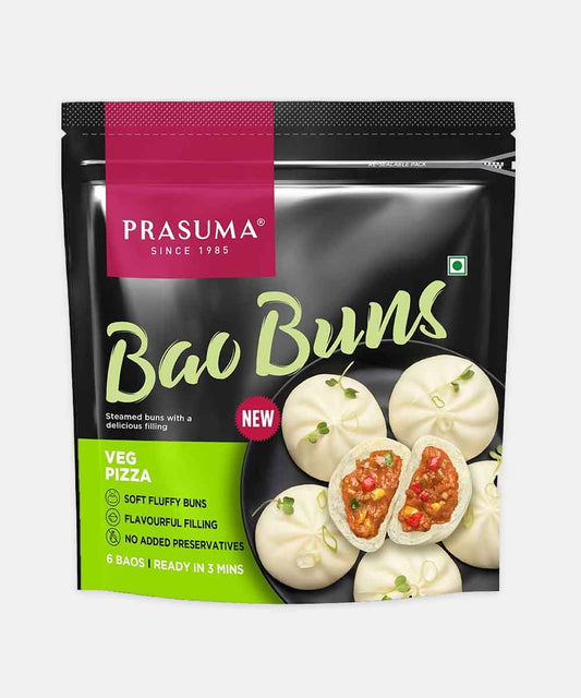 Prasuma Veg Pizza Bao Buns 300 Gm