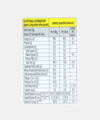 Sundrop Superlite Sunflower Oil 3 Ltr