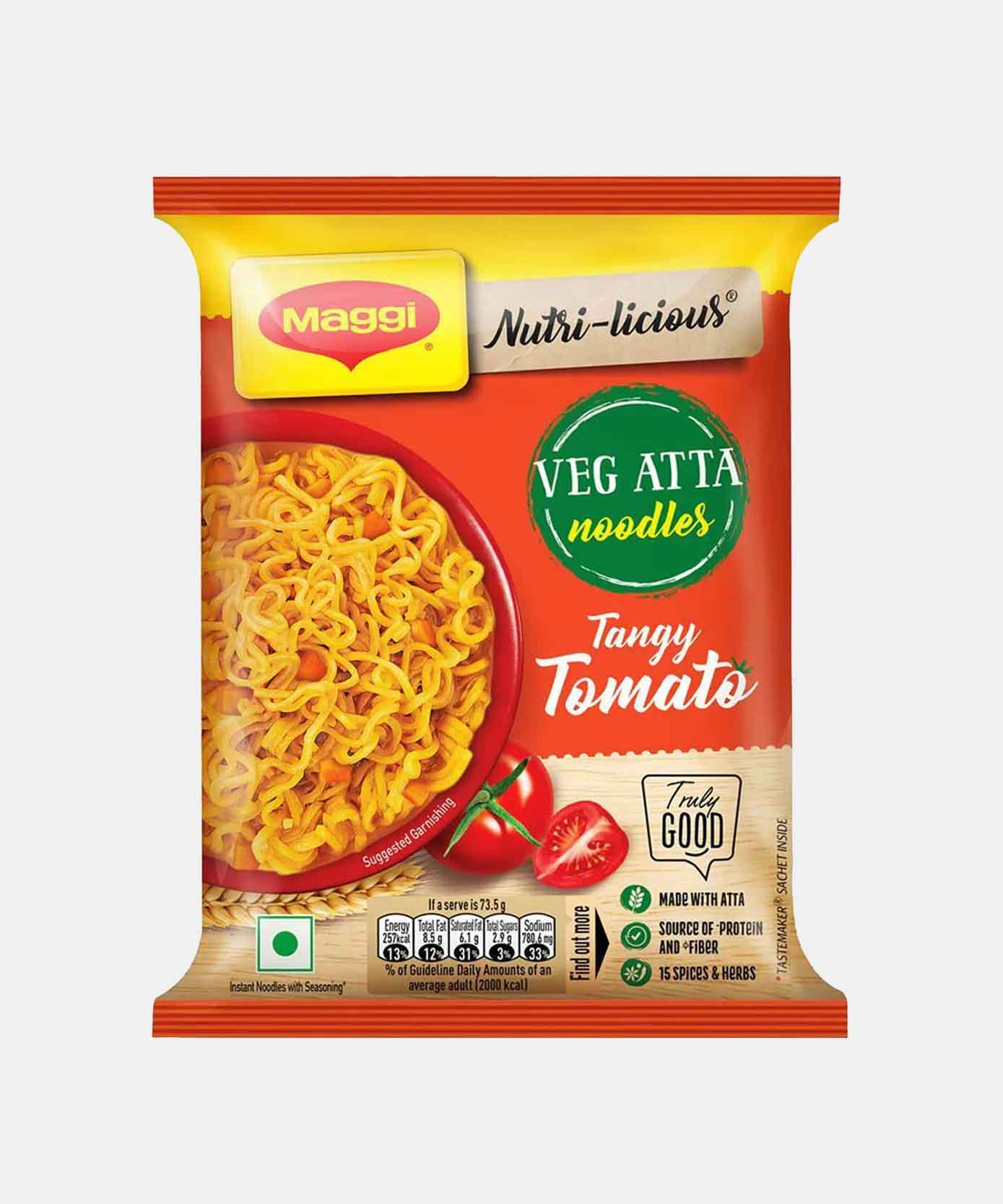 Maggi Veg Atta Tangy Tomato Noodles 73.5 Gm