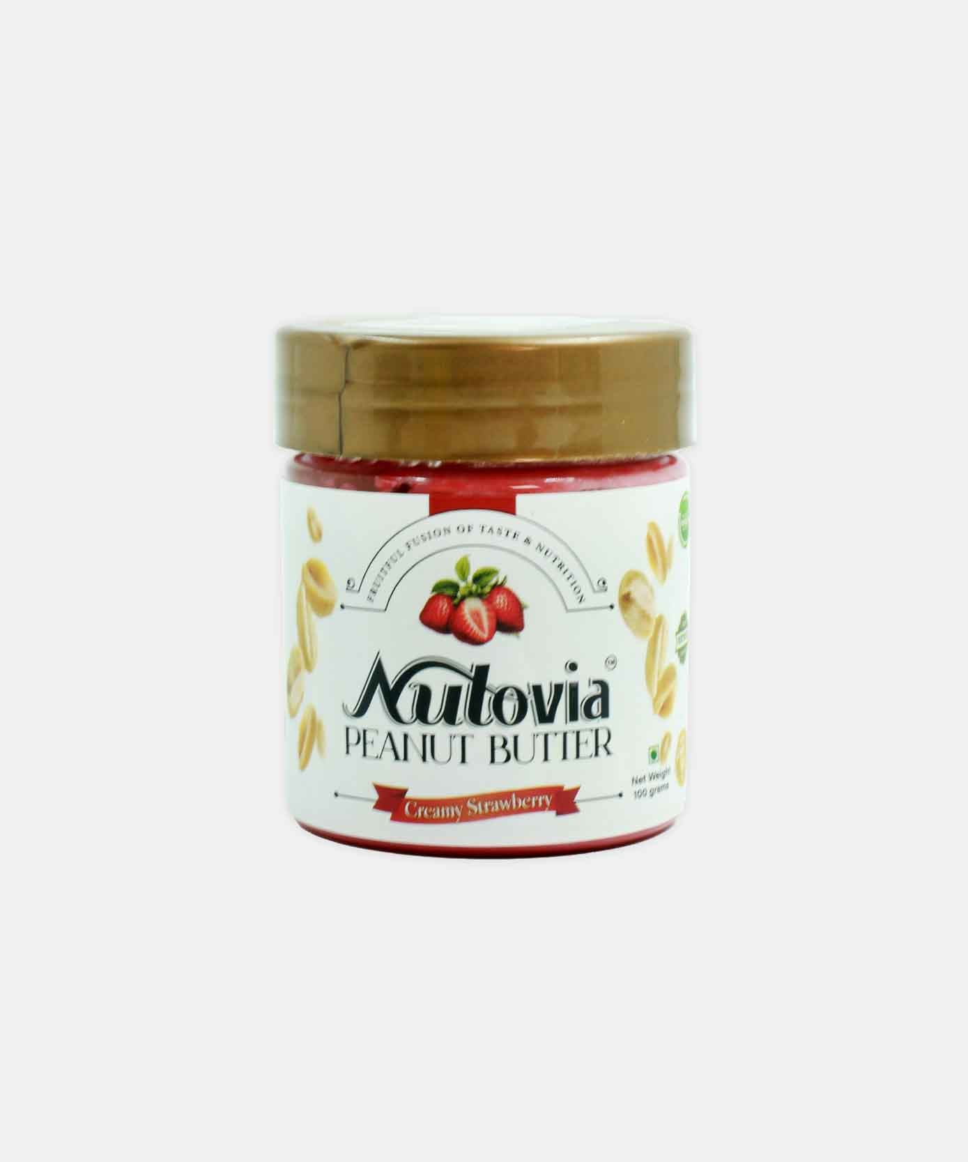 Nutovia Peanut Butter Creamy Strawberry 100 Gm