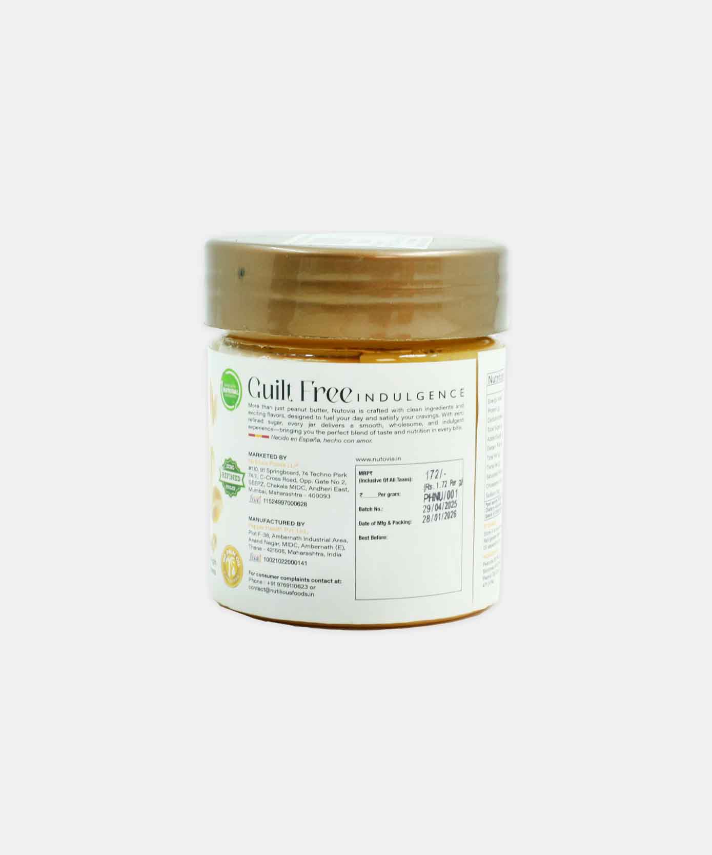 Nutovia Peanut Butter Creamy Mango 100 Gm