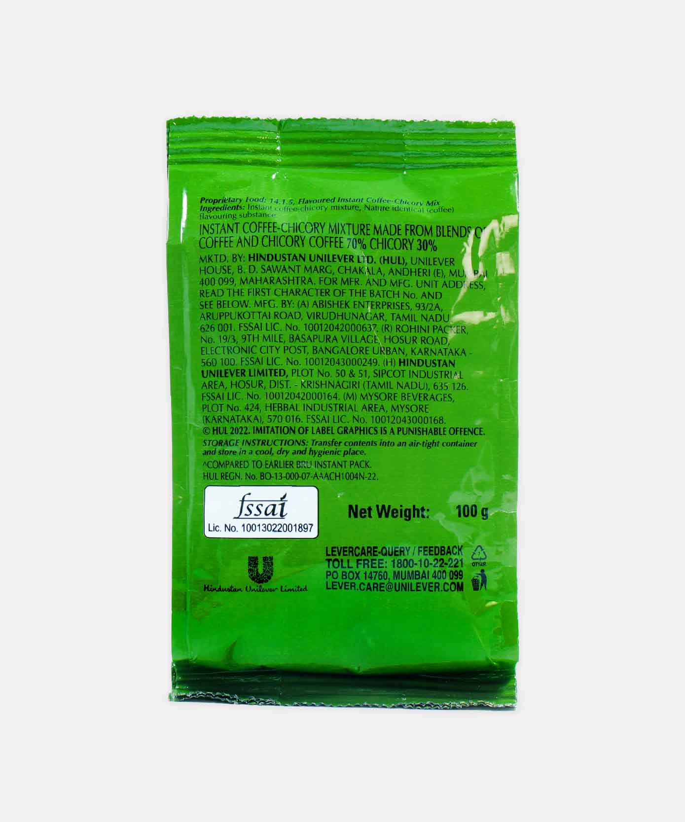 Bru New Rich Aroma Instant Coffee Pouch 100 Gm