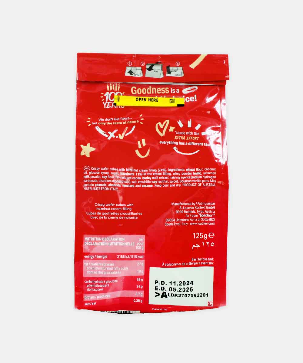 Loacker Napolitaner Wafer 125 Gm