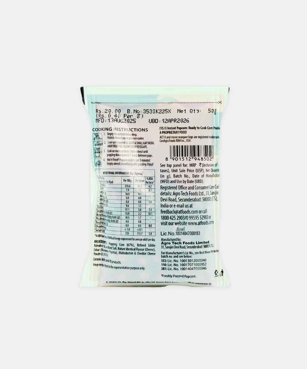 Act Ii Cheese Blast Flavour Popcorn 50 Gm