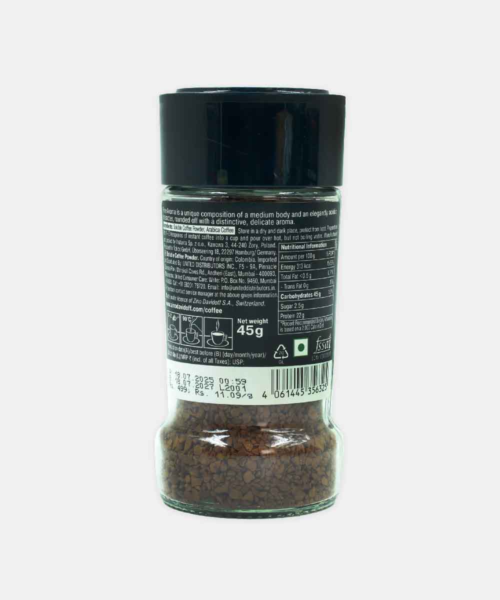 Davidoff Fine Aroma Elegant And Fragrant Instant Coffee 45 Gm