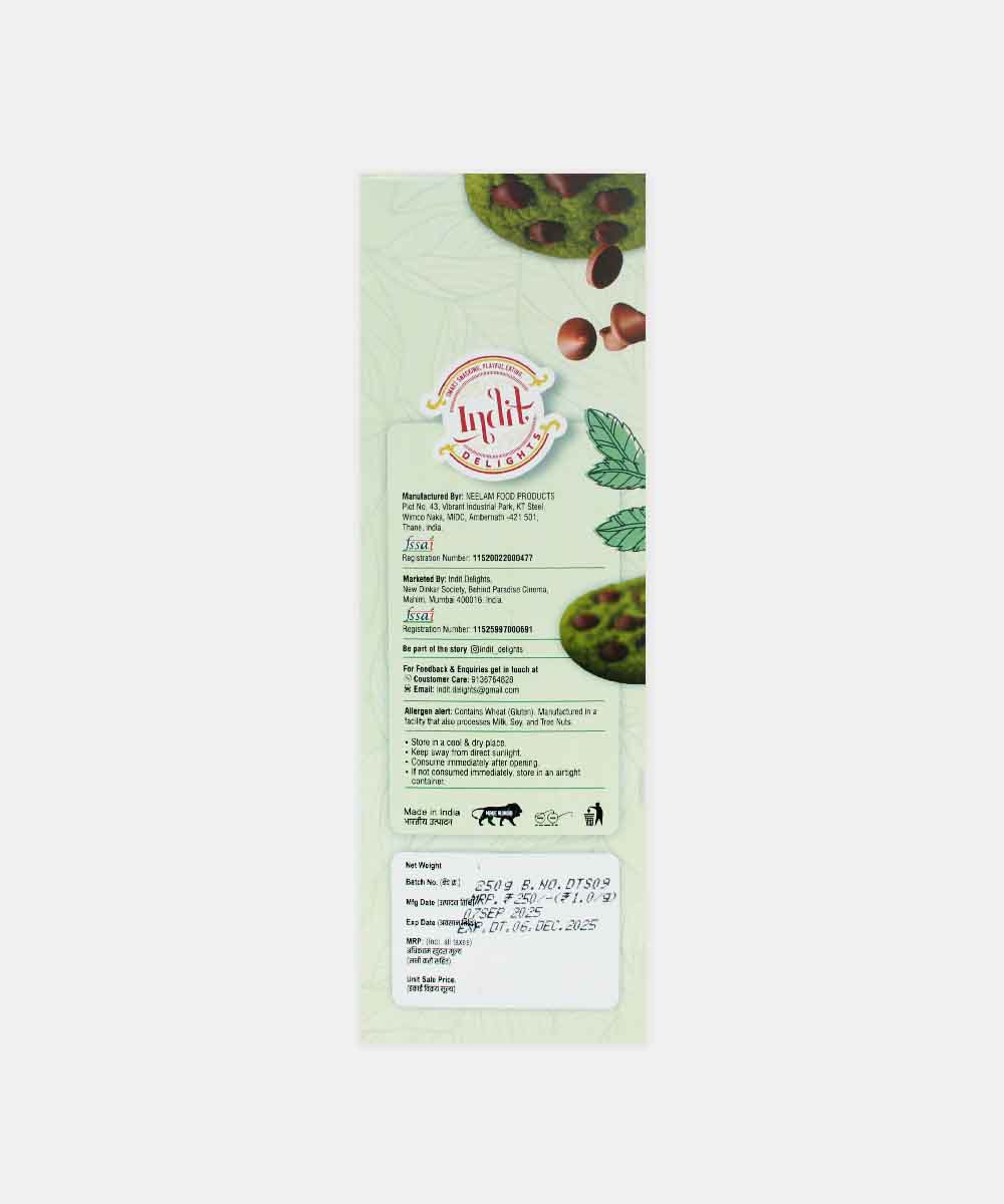 Indit Delights Matcha Chocolate Cookies 250 Gm