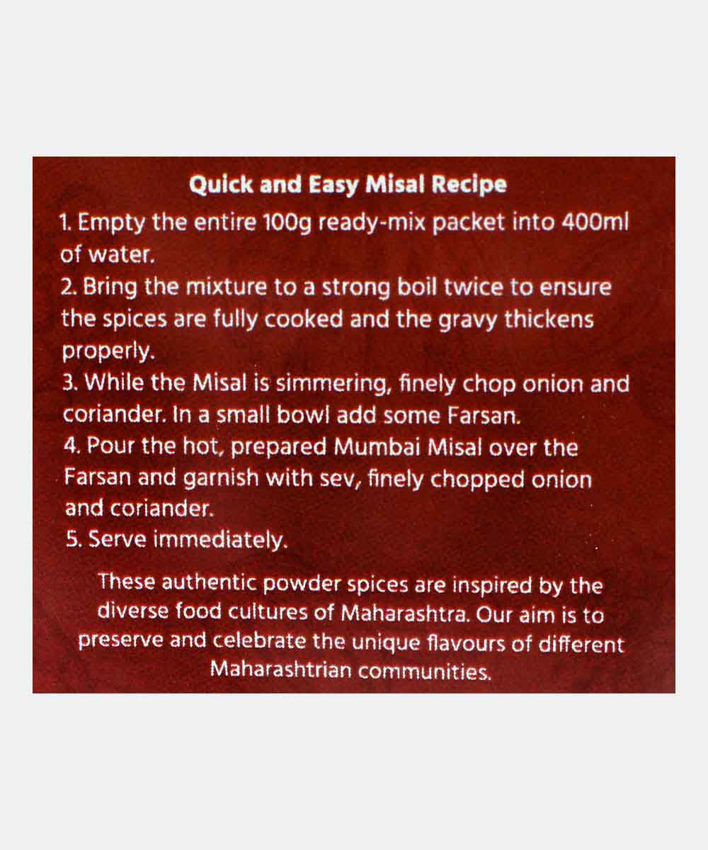 Chav Maharashtrachi Mumbai Misal Ready Mix 100 Gm