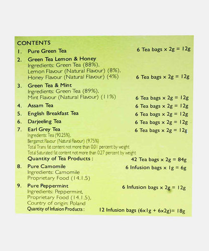 Twinings London The Explorers Collection Assortment Gift Box 54 Tea & Infusion Bag Of 9 Blends 102 Gm