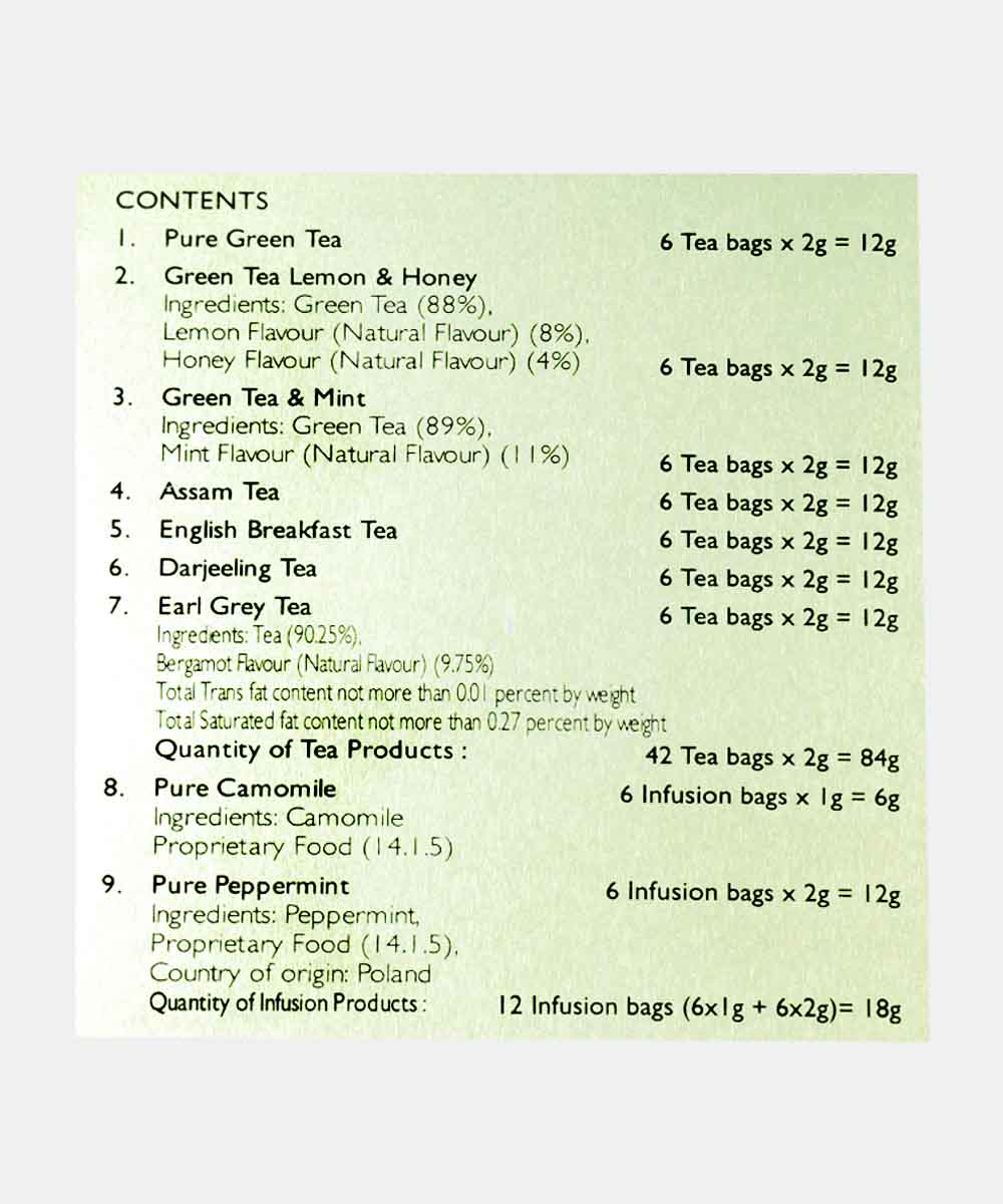 Twinings London The Tea- Moments Collection Assortment Gift Box 54 Green Tea & Infusion Of 9 Blends 102 Gm
