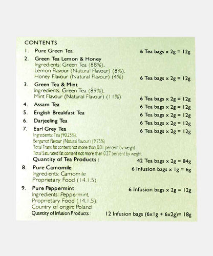 Twinings London The Tea- Moments Collection Assortment Gift Box 54 Green Tea & Infusion Of 9 Blends 102 Gm