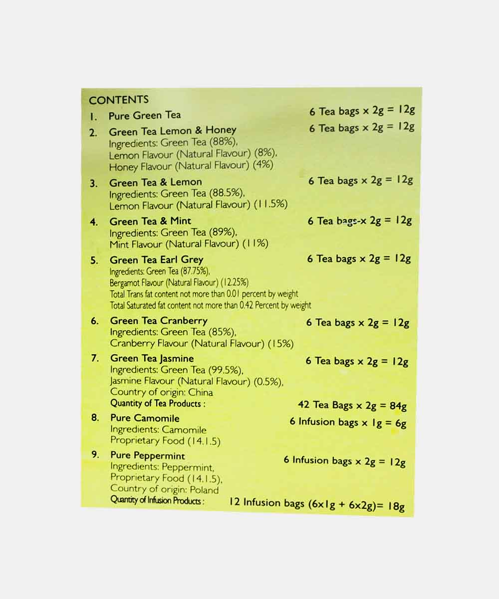 Twinings London The Tea - Lover Collection Assortment Gift Box 54 Tea & Infusion Bags Of 9 Blends 102 Gm
