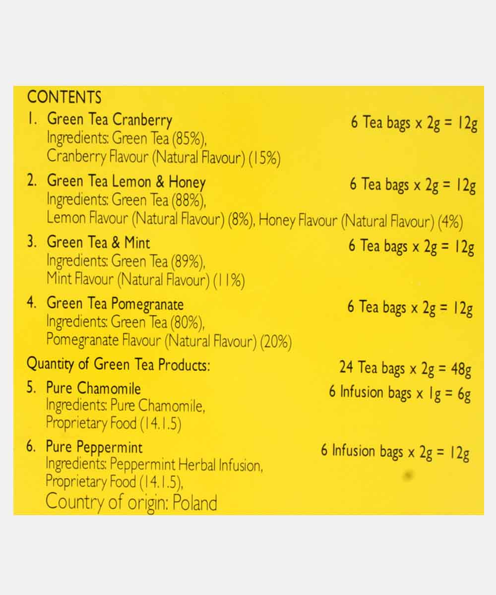 Twinings The Royal British Garden Collection Assortment Gift Box 36 Green Tea & Infusion Bag Of 6 Blends 66 Gm