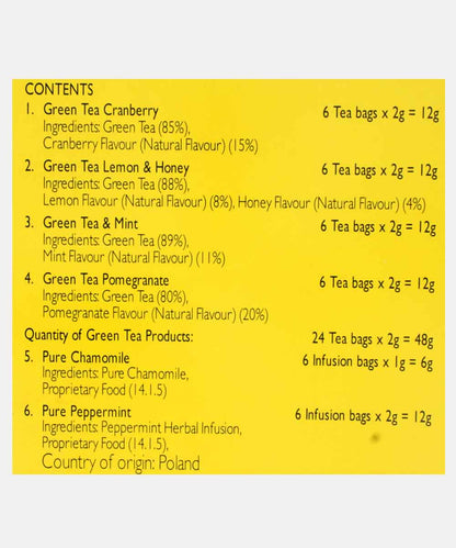 Twinings The Royal British Garden Collection Assortment Gift Box 36 Green Tea & Infusion Bag Of 6 Blends 66 Gm